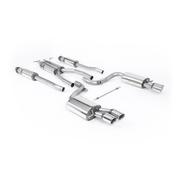 Audi S6 V10 C6 - Resonated (Quieter) Cat-Back Exhaust System with Polished Trims