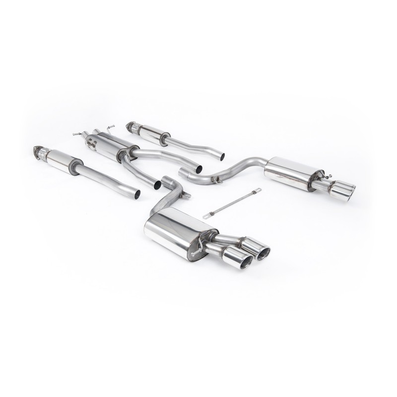 Audi S6 V10 C6 - Resonated (Quieter) Cat-Back Exhaust System with Polished Trims