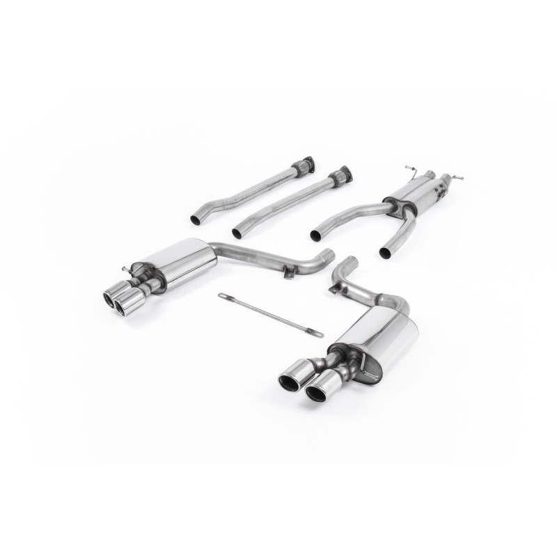 Audi S6 V10 C6 - Road+ Part-Resonated Cat-Back Exhaust System with Polished Trims