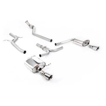Audi A4 2.0 B8 S line (Manual) - Non-Resonated (Louder) Cat-Back Exhaust System with Duel Outlet GT100 Trims