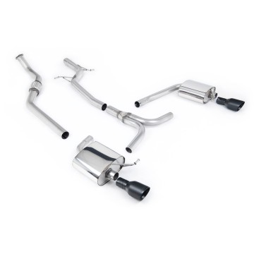 Audi A4 2.0 B8 S line (Tiptronic) - Non-Resonated (Louder) Cat-Back Exhaust System with Dual-outlet GT100 Trims