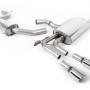 Audi A3 2.0T FSI - Resonated (Quieter) Cat-Back Exhaust System with GT-80 Polished Trims