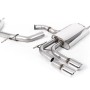 Audi A3 2.0T FSI - Non-Resonated (Louder) Cat-Back Exhaust System with Smaller Volume Rear Silencer and GT-80 Polished Trims