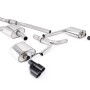 Audi A4 2.0 B8 (Tiptronic)/Audi A5 (Multitronic) S line - Cat-Back Exhaust System with Cerakote Black Quad-outlet Trims