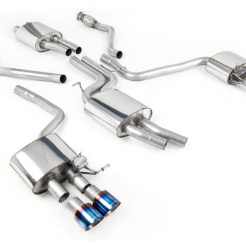 Audi SQ5 Supercharged - Cat-Back Exhaust System with Quad Burnt Titanium Tips