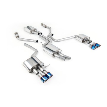 Audi SQ5 Supercharged - Cat-Back Exhaust System with Quad Burnt Titanium Tips