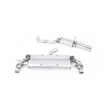Audi TTRS MK3 Quattro - Resonated (Quieter) Cat-Back Exhaust System with Polished Oval Trims