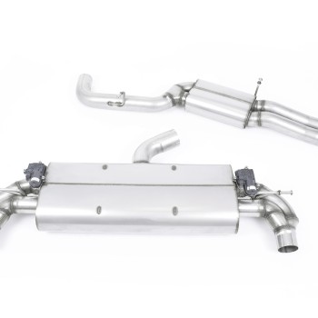 Audi TTRS MK3 Quattro - Resonated (quieter) Cat-Back Exhaust System with Cerakote Black Oval Trims