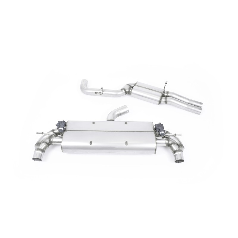 Audi TTRS MK3 Quattro - Resonated (quieter) Cat-Back Exhaust System with Cerakote Black Oval Trims