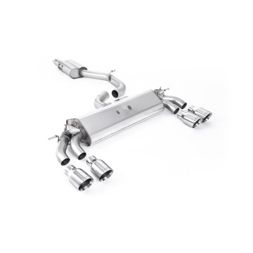 Audi S3 8V.2 - Resonated (Quieter) GPF/OPF-Back Exhaust System with Quad Round Polished Tips