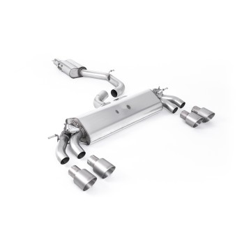 Audi S3 8V.2 - Resonated (Quieter) GPF/OPF-Back Exhaust System with Quad Round Titanium Trims