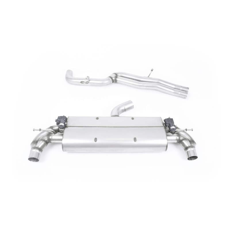 Audi TTRS MK3 Quattro - Non-Resonated (Louder) Cat-Back Exhaust System with Burnt Titanium Oval Trims