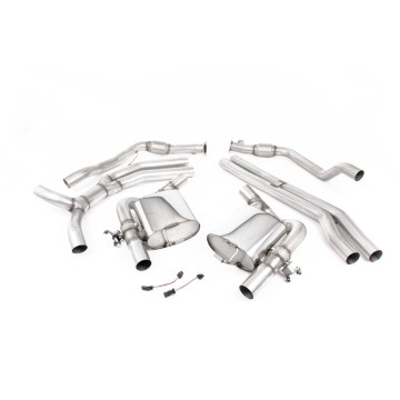 Audi RS4 B9 Avant/Sportback - Non-Resonated (Louder) Cat-Back Exhaust System with Polished Oval Trims