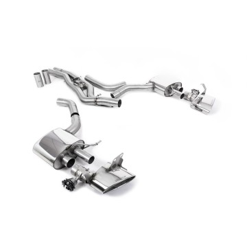 Audi RS6/RS7 C8 - Front Silencer Back System (Twin 80mm) with Polished Oval Trims