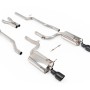 Audi S4 B6 - Non-Resonated (Louder) Cat-Back Exhaust System with GT-100 Cerakote Black Trims