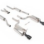 Audi A4 V6/S4 V8 B6 - Resonated (Quieter) Cat-Back Exhaust System with GT-100 Cerakote Black Trims