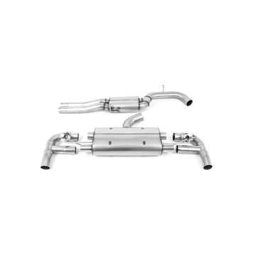 Audi RS3 8V Facelift - 80MM Resonated (Quieter) Cat-Back Exhaust System with Burnt Titanium Trims