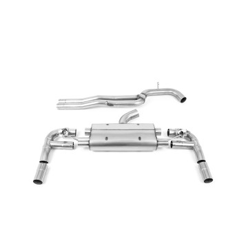 Audi RS3 8V - 80MM Non-Resonated (Louder) Cat-Back Exhaust System with Burnt Titanium Trims
