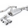 Audi S3 8Y Sportback GPF models - 80mm Non-Resonated (Louder) Cat-Back Exhaust System with Titanium Trims