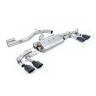 Audi S3 8Y Sportback GPF models - 80mm Non-Resonated (Louder) Cat-Back Exhaust System with Cerakote Black Oval Trims