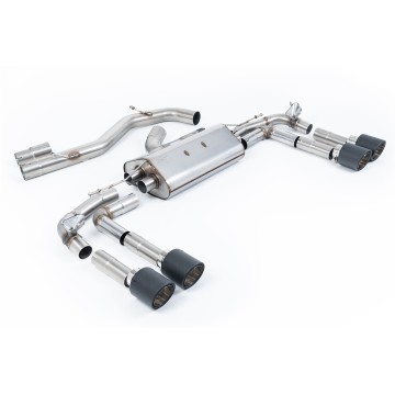 Audi S3 8Y - Part-Resonated Cat-Back Exhaust System with JET-115 Carbon Tips