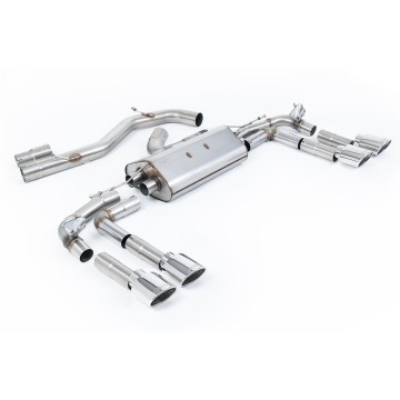 Audi S3 8Y - Part-Resonated Cat-Back Exhaust System with Polished Oval Tips
