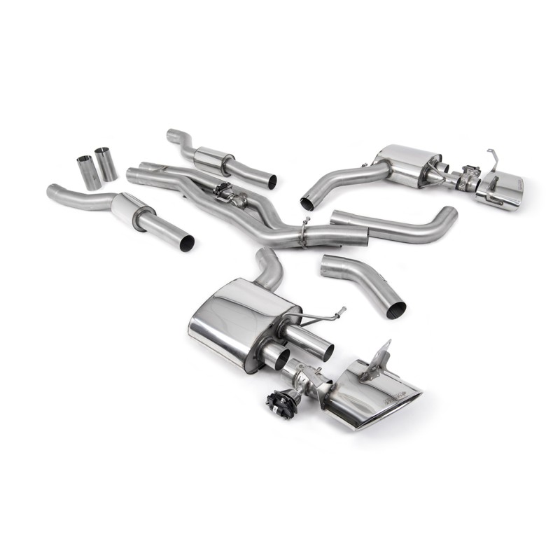 Audi RS6/RS7 C8 - Resonated (Quieter) Cat Back Back System with Polished Oval Trims
