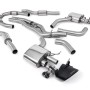 Audi RS6/RS7 C8 - Resonated (Quieter) Cat Back System (Twin 80mm) with Cerakote Black Oval Trims