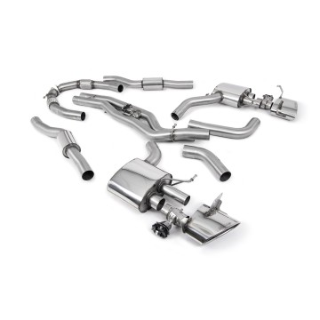 Audi RS6/RS7 C8 - Resonated Cat Back System (Twin 80mm) with Polished Oval Trims
