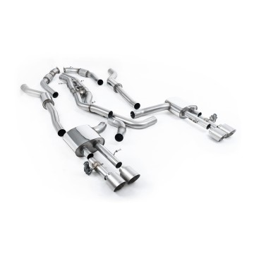 Audi S8 D5 V8 - Resonated (Quieter) OPF-Back Exhaust System with GT-115 Titanium Trims