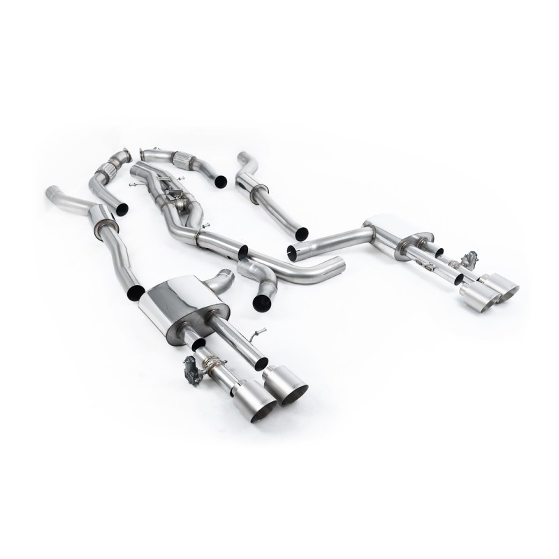 Audi S8 D5 V8 - Resonated (Quieter) OPF-Back Exhaust System with GT-115 Titanium Trims