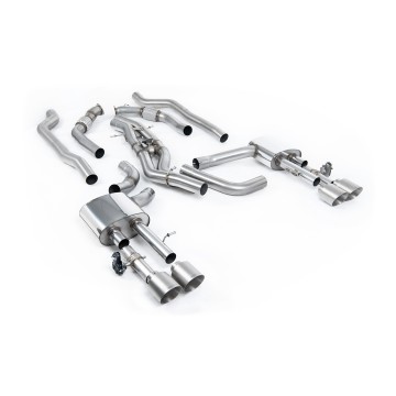 Audi S8 D5 V8 - Non-Resonated (Louder) OPF-Back Exhaust System with GT-115 Titanium Trims