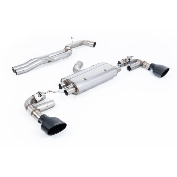 Audi TTRS MK3 Quattro - 80mm Non-Resonated (Loudest) Cat-Back Exhaust System with Cerakote Black Trims