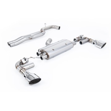 Audi TTRS MK3 Quattro - 80mm Non-Resonated Cat-Back Exhaust System with Polished Trims