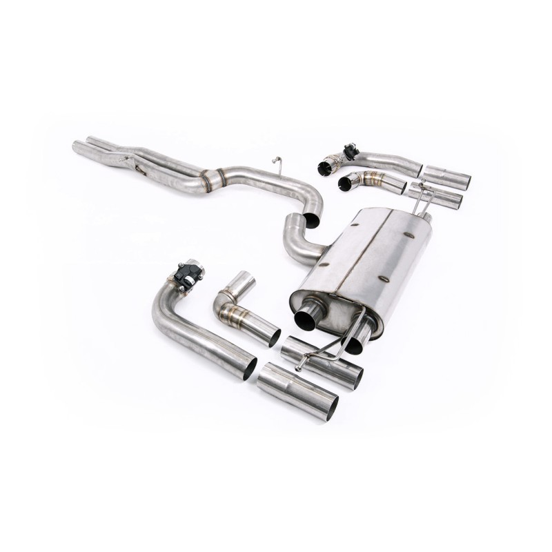 80mm Non Resonated (Louder) OPF/GPF Back Exhaust System For Audi RS3 8Y Saloon/Sedan