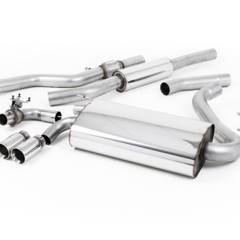 BMW 4 Series F32 428i Manual - Resonated (Quieter) Cat-Back Exhaust System with Polished Trims