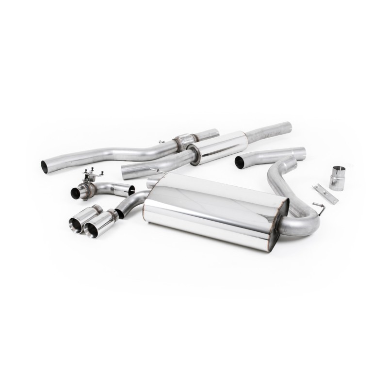 BMW 4 Series F32 428i Manual - Resonated (Quieter) Cat-Back Exhaust System with Polished Trims