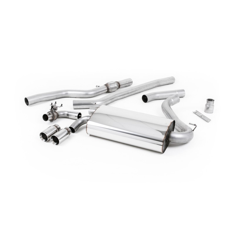 BMW 4 Series F32 428i Manual - Non-Resonated (Louder) Cat-Back Exhaust System with Polished Trims
