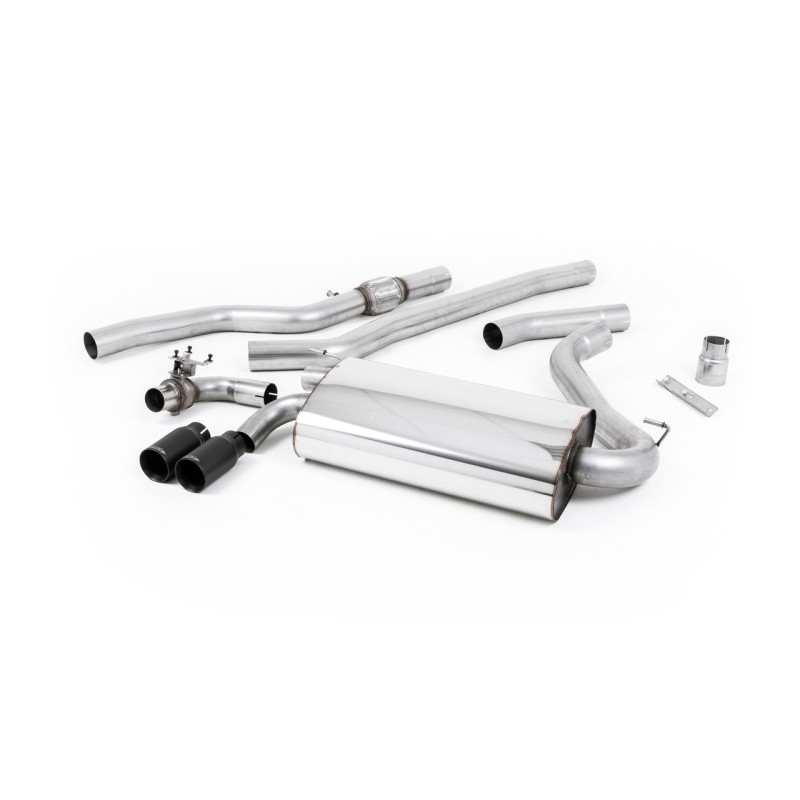 BMW 4 Series F32 428i Manual - Non-Resonated (Louder) Cat-Back Exhaust System Cerakote Black Trims