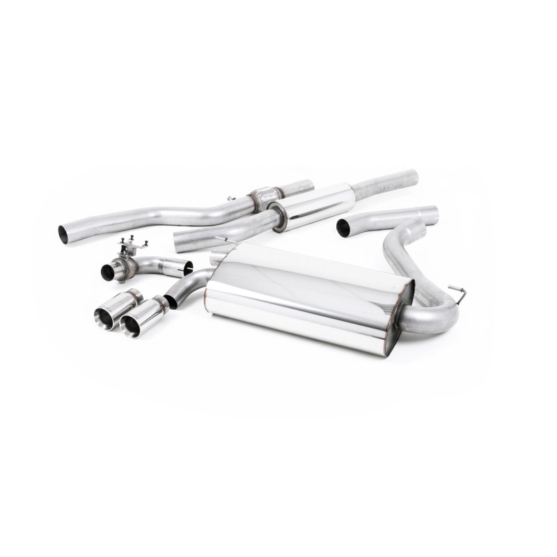 BMW 4 Series F32 428i Auto - Resonated (Quieter) Cat-Back Exhaust System with Polished Trims