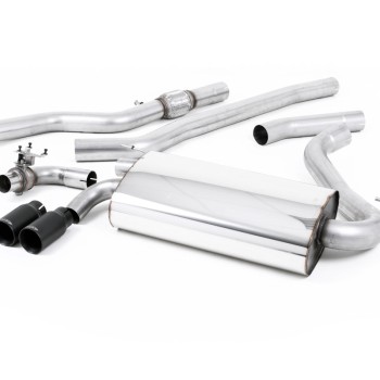 BMW 4 Series F32 428i Auto - Non-Resonated (Louder) Cat-Back Exhaust System with Cerakote Black trims