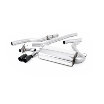 BMW 4 Series F32 428i Auto - Non-Resonated (Louder) Cat-Back Exhaust System with Cerakote Black trims
