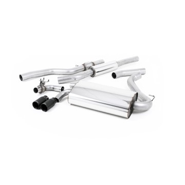 BMW 4 Series F32 428i Auto - Resonated (Quieter) Cat-Back Exhaust System with Cerakote Black Trims