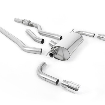 BMW 4 Series F32 428i Auto - Non-Resonated (Louder) Cat-Back Exhaust System Polished Trims (For 435i M Sport Valance)