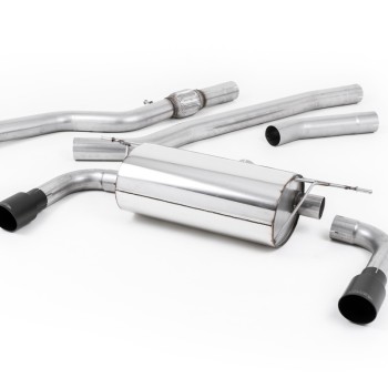 BMW 4 Series F32 428i Auto - Non-Resonated (Louder) Cat-Back Exhaust System with Cerakote Black Trims (For 435i M Sport Valance)