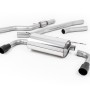 BMW 4 Series F32 428i Auto - Non-Resonated (Louder) Cat-Back Exhaust System with Cerakote Black Trims (For 435i M Sport Valance)