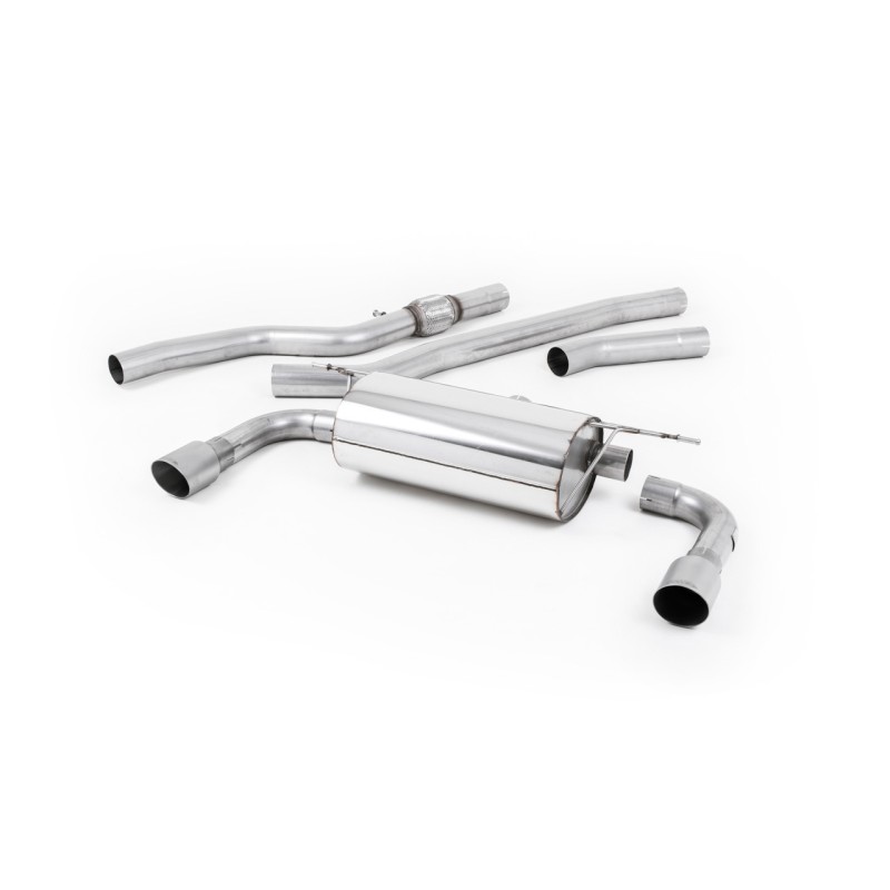 BMW 4 Series F32 428i Auto - Non-Resonated (Quieter) Cat-Back Exhaust System with Titanium Trims (For 435i M Sport Valance)
