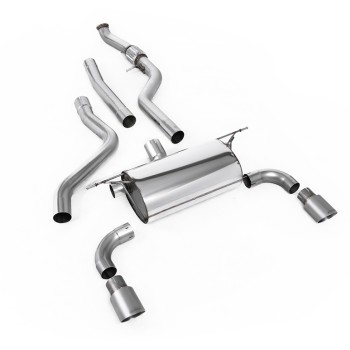 BMW F20/F21 M135i (Non X-Drive) - Cat-Back Exhaust System with Road Rear Silencer & Titanium Tips