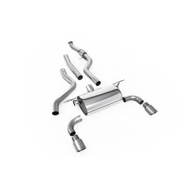 BMW F20/F21 M135i (Non X-Drive) - Cat-Back Exhaust System with Road Rear Silencer & Titanium Tips
