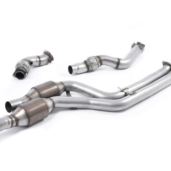 BMW F80 M3/F82 M4 - Large Bore Downpipe Pair with Hi-Flow Sports Catalysts (For Milltek Cat-Back)